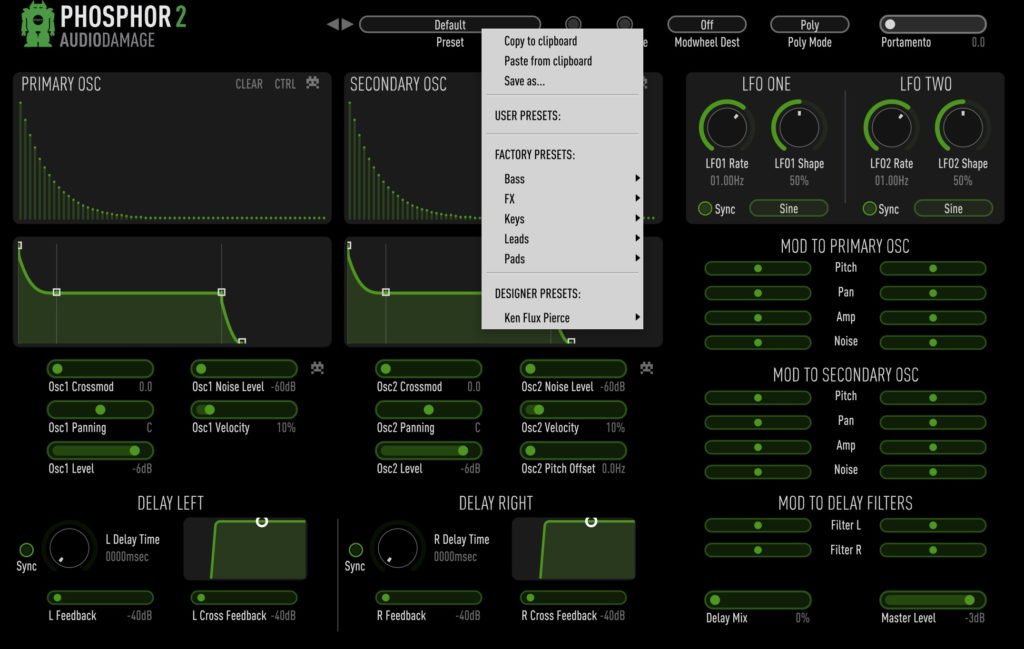 Phosphor 2 presets