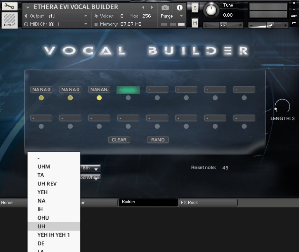 Ethera EVI Vocal Builder