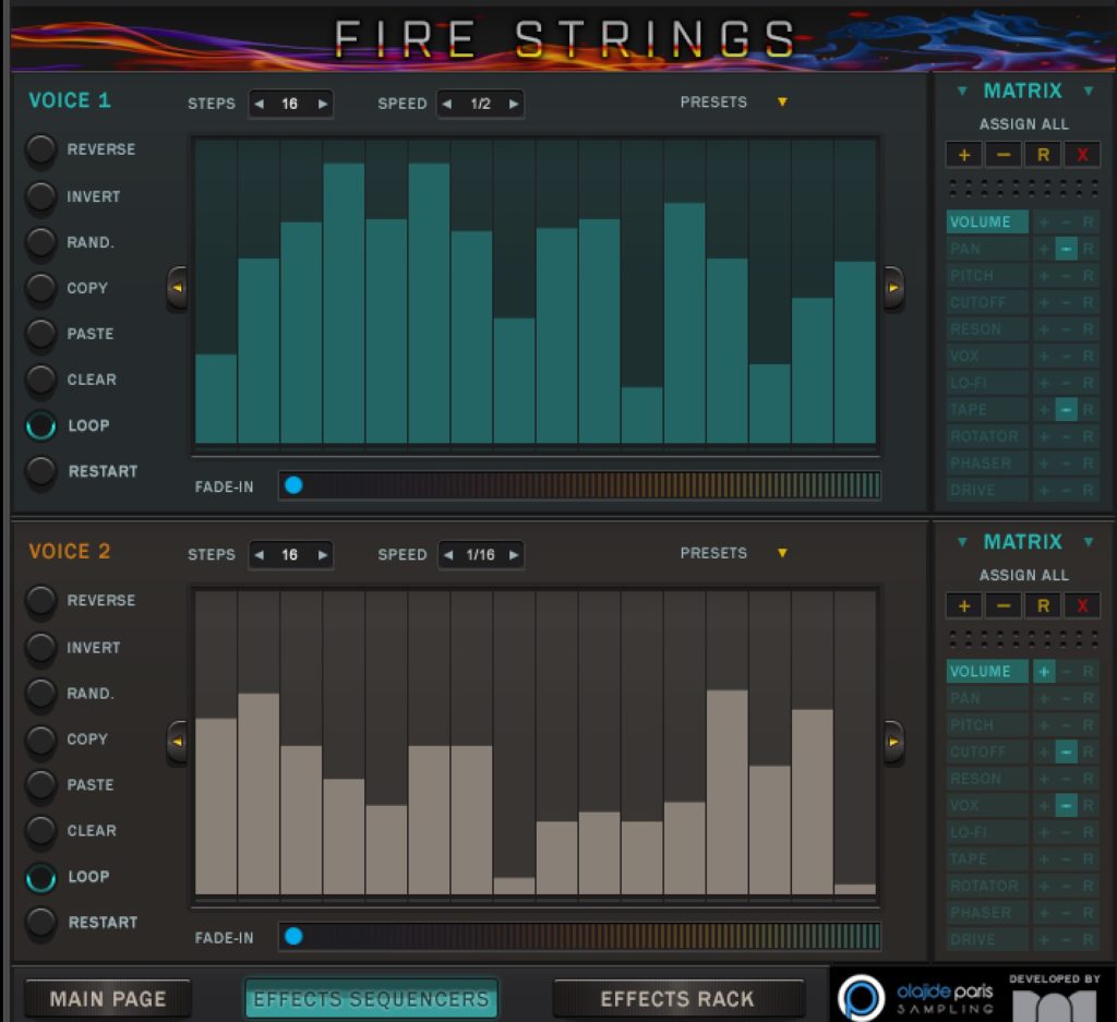Fire Strings Sequencer