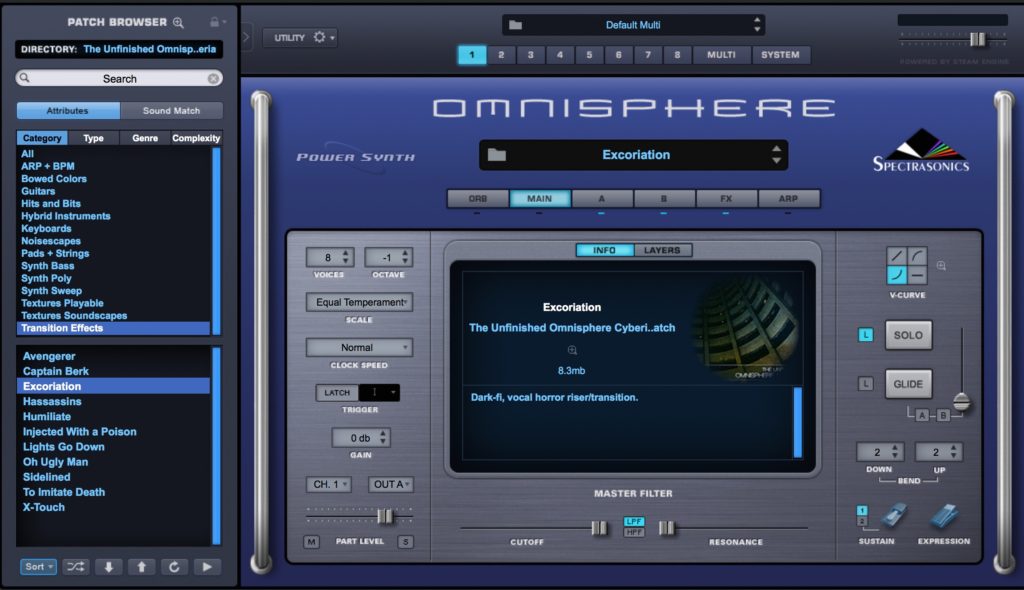Omnisphere Cyberia by The Unfinished Review Transitions Effects