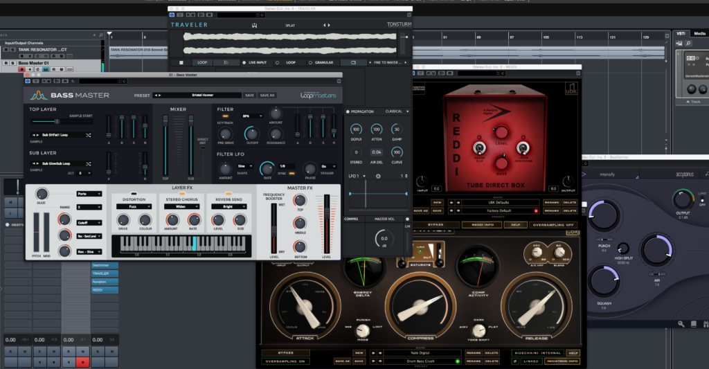 Bass Master combined with additional effect plugins