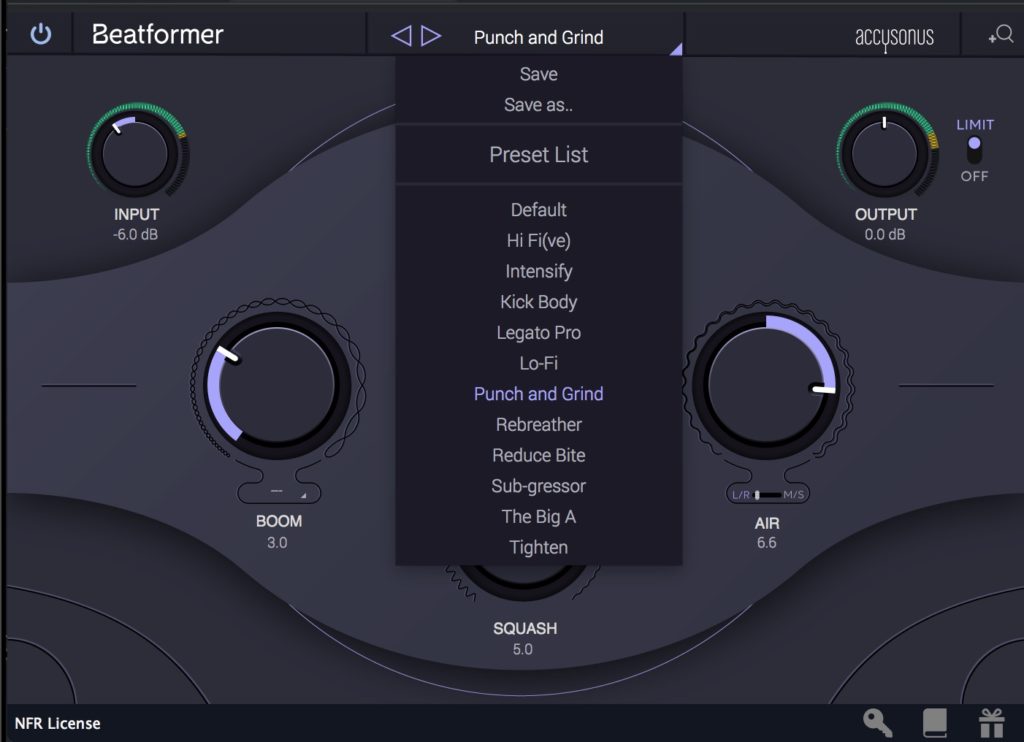 Beatformer by accusonus Review Presets