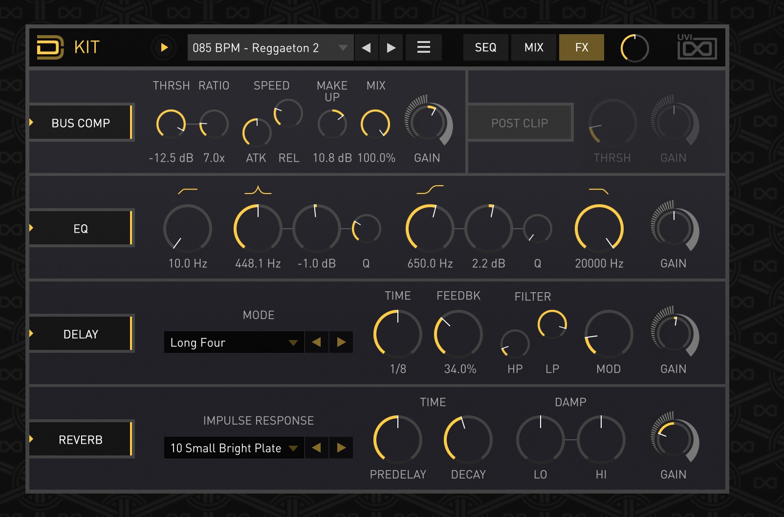 Drum Designer by UVI Review 9 Drum Designer by UVI Review FX PAge