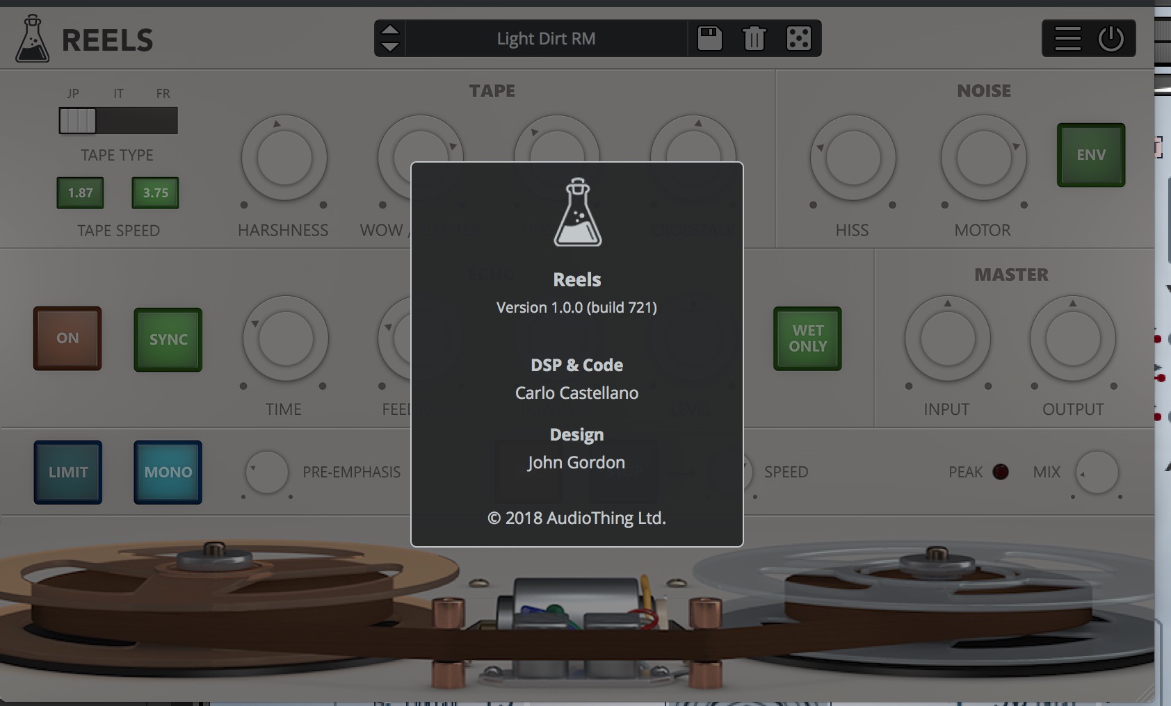 Reels LoFi Vibes Reel to Reel Echo Tape Stop Emulation by AudioThing Review Version