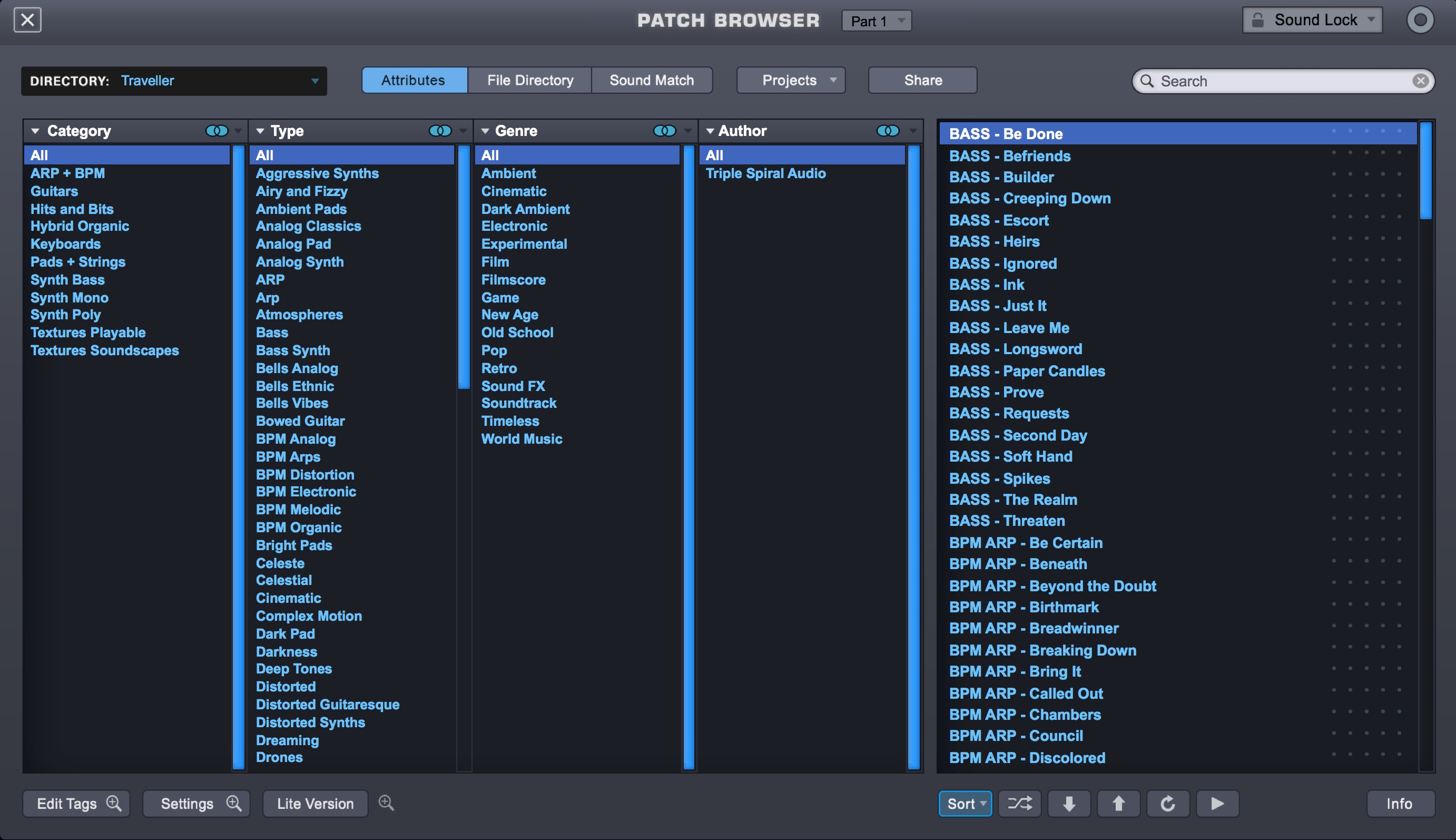 Traveller a Omnisphere 2.5 soundset by Triple Spiral Audio Review Browser