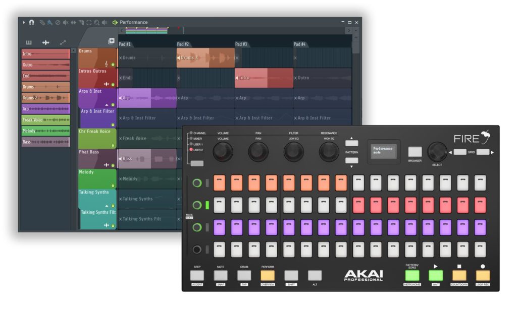 Akai Fire Controller performance mode