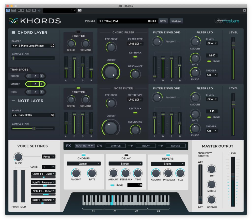KHORDS - Inspiration in Harmony - by Loopmasters Review 5 KHORDS Inspiration in Harmony by Loopmasters Review Main UI