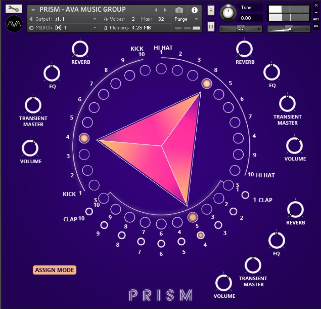 PRISM Modern Pop Drums by AVA MUSIC GROUP Review UI