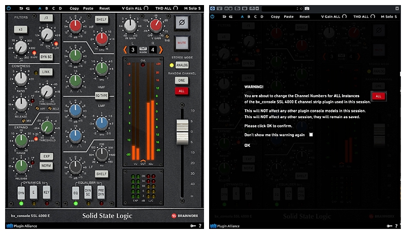 Brainworx bx console SSL 4000 E SSL Randomize out of 72 channel