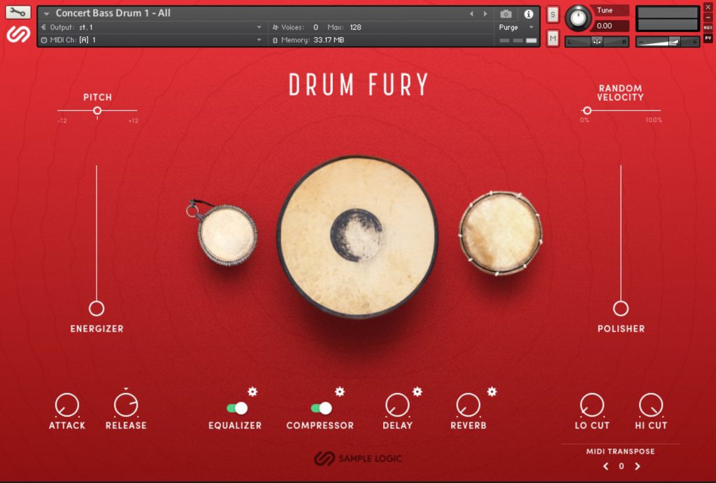 DRUM FURY Bass Drum