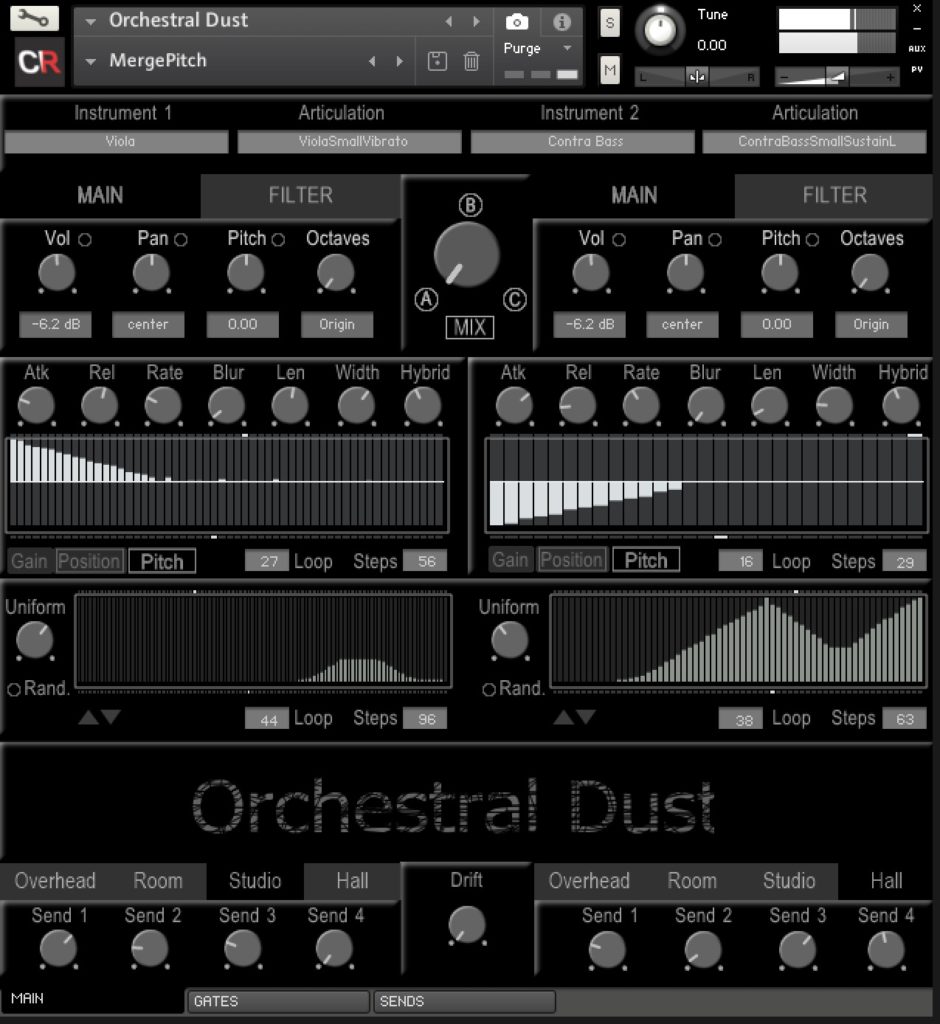 Orchestral Dust by Channel Robot Main UI