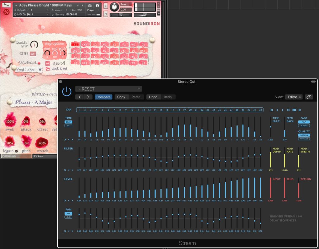Stream a Delay Sequencer by Sinevibes used with Voice of Wind Adey by Soundiron