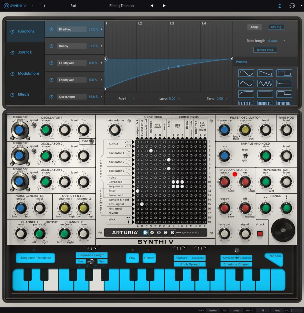 Synthi V by Arturia Full UI