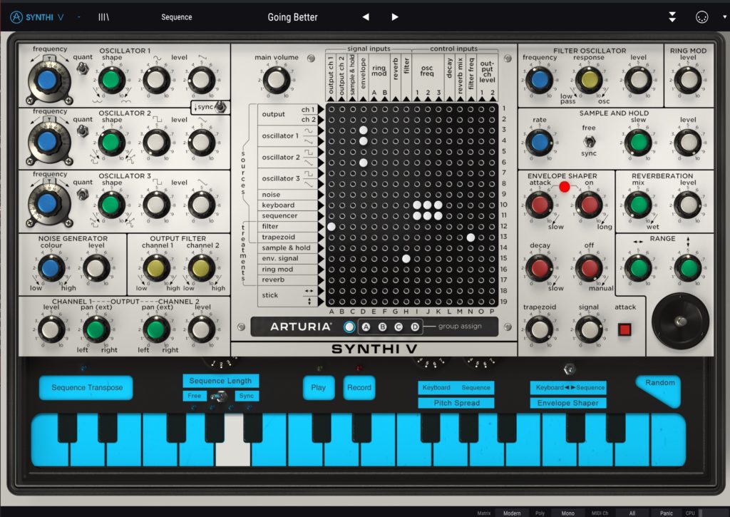 Synthi V by Arturia Sequence