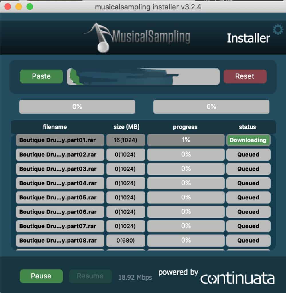 Boutique Drums Ruby dowload tool by musicalsampling.com