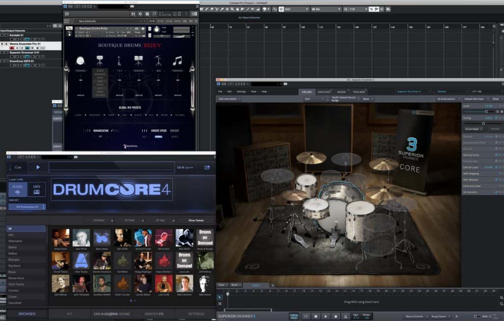 Comparing Ruby with DrumCore4 and Superior Drummer 3