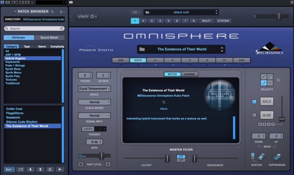 MIDIssonance Omnisphere Kubo UI