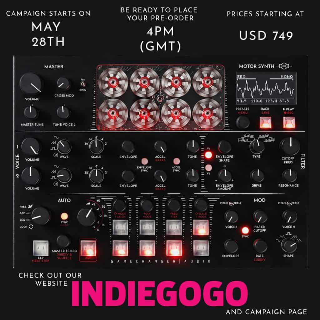 Gamechanger | Audio launches Crowdfunding Campaign for Electro-Mechanical MOTOR Synth 3 Motor Synth Campaign