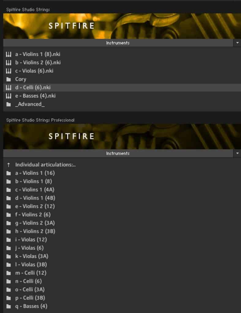 Spitfire Studio Strings Professional by Spitfire Audio Review 6 SPITFIRE STUDIO STINGS PROFESSIONAL and CORE in Kontakt