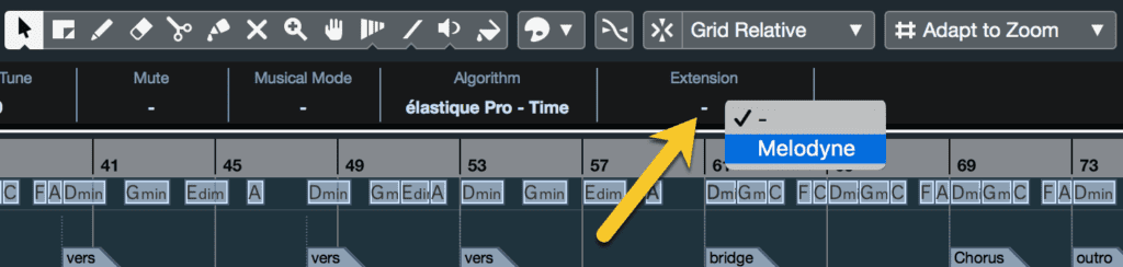 Melodyne in Cubase with ARA