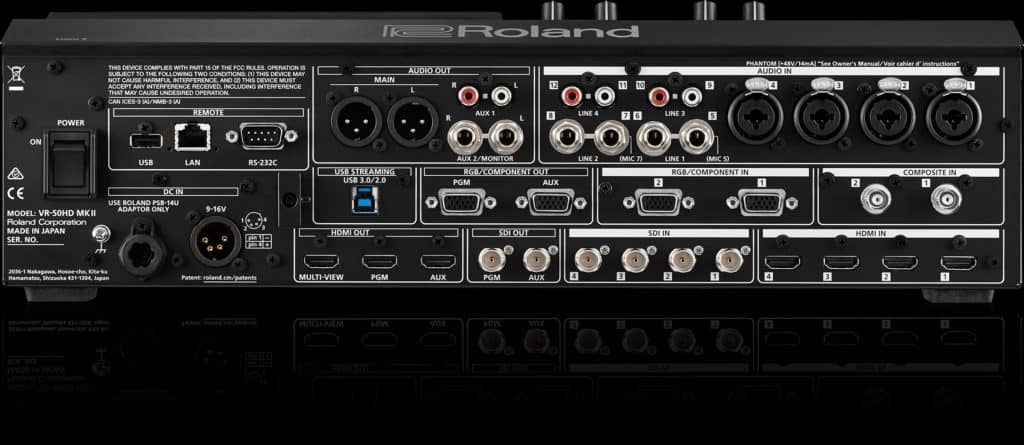 Roland Introduces the VR-50HD MK II Multi-Format AV Mixer 6 VR 50HD MK II Rear