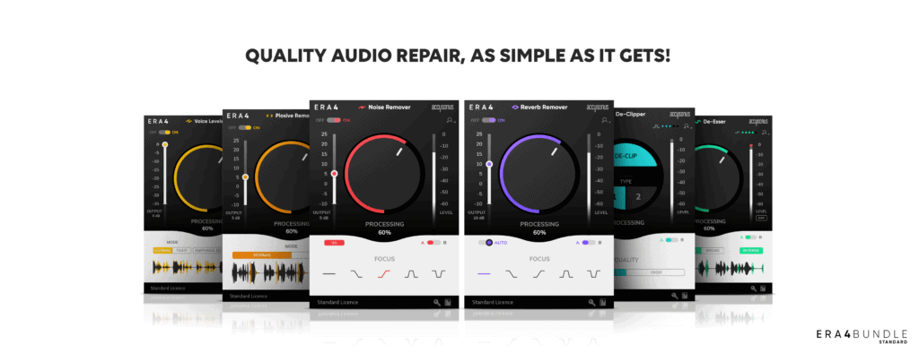 Accusonus ERA 4 - Intelligent Audio Cleaning and Repair for Filmmaker 4 era bundle 4 standard UIs