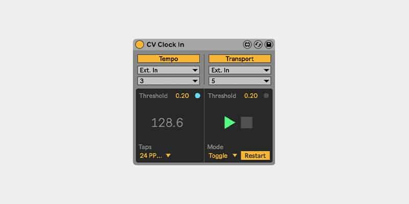 CV Tools in Ableton Live CV Clock In