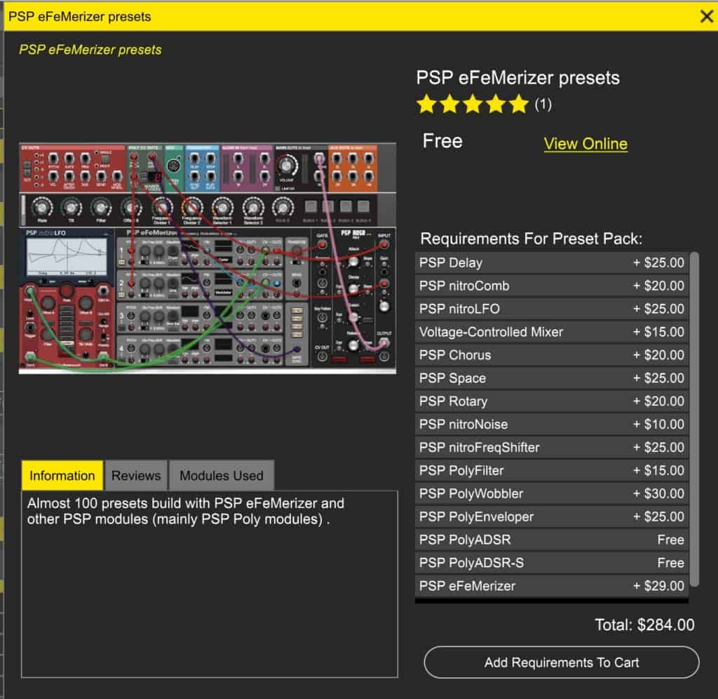 Cherry Audio Voltage Modular purchase and additional paid ones