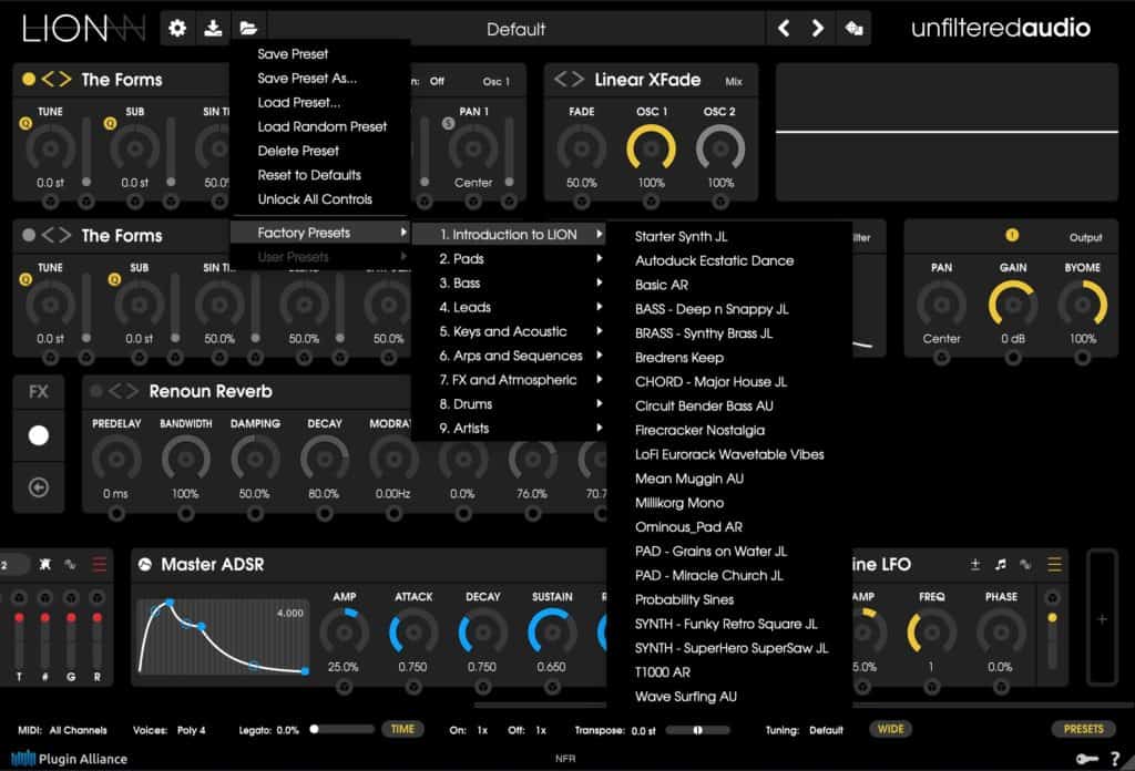 LION Synthesizer by Unfiltered Audio Presets