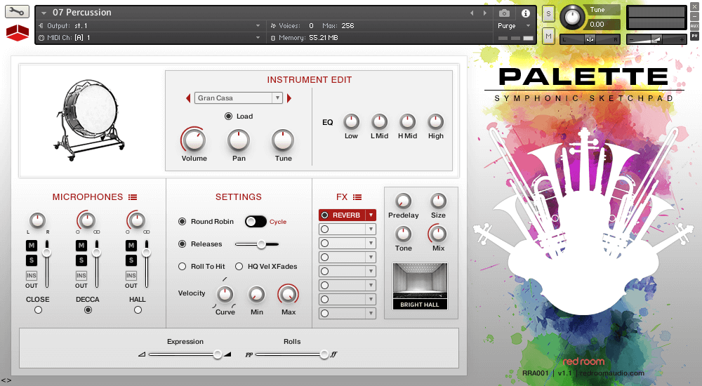 Palette Symphonic Sketchpad by Red Room Audio percussion