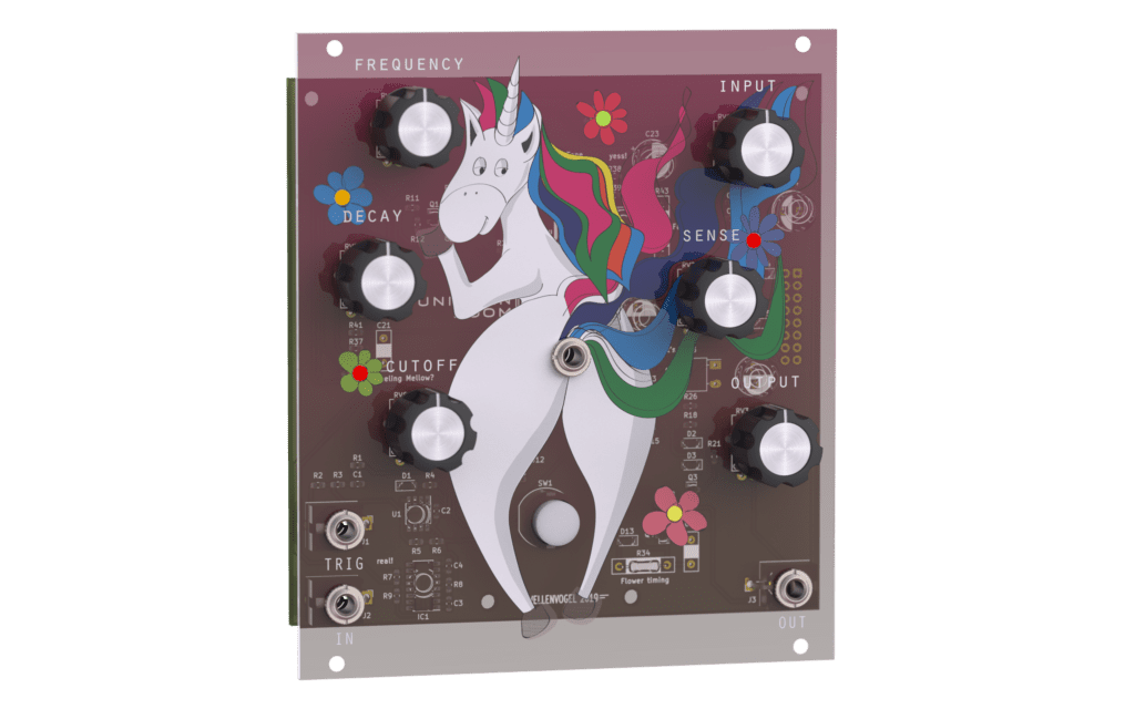 Unicorn Boom - a Eurorack Compressor and BassDrum 3 UNICORN BOOM Front slided