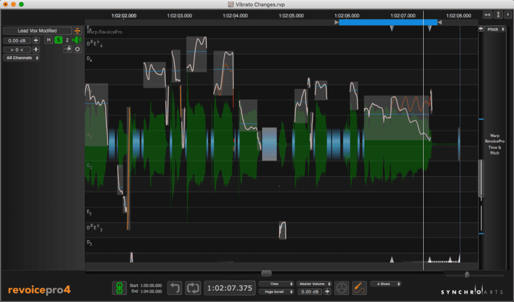 RVP4 Warp Pitch and Vibrato changes