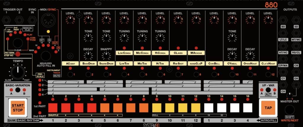 880 Analog Drum Machine Main