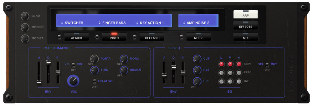 RootBass by pornofonic Instruments - The Next Dirty Kontakt Instrument for Filthy Minds 5 RootBass 03 Bass controls