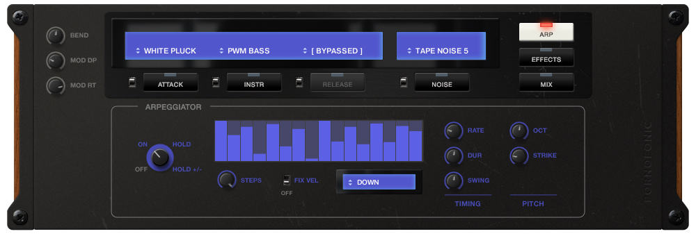 RootBass by pornofonic Instruments - The Next Dirty Kontakt Instrument for Filthy Minds 6 RootBass 06 Arpeggiator mode