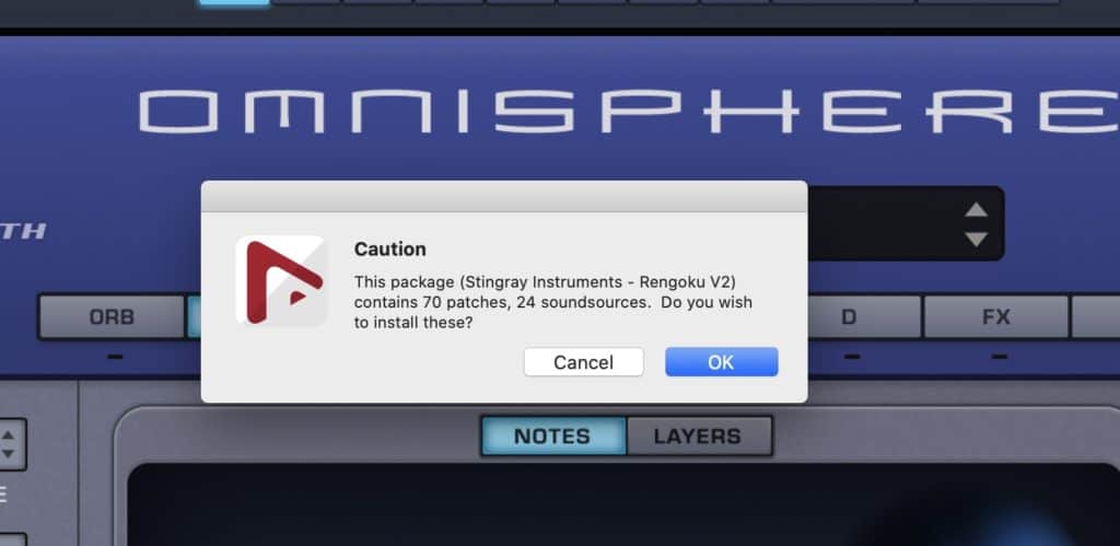 Stingray Instruments Rengoku for Omnisphere 2 install