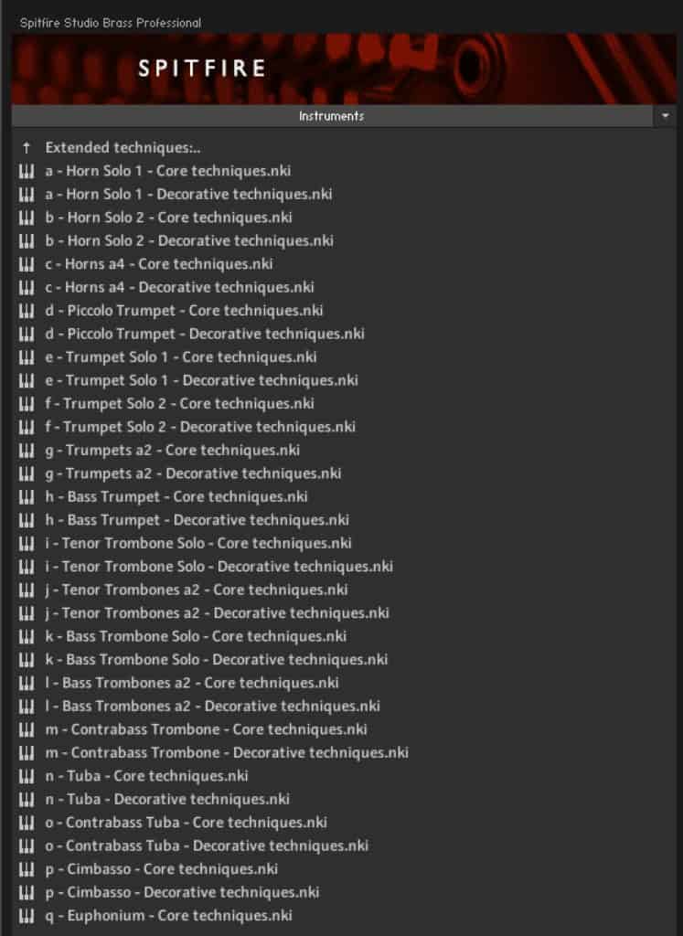 SPITFIRE STUDIO BRASS PROFESSIONAL Extended Techniques