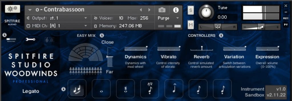 Spitfire Studio Woodwinds Professional Contrabassoon
