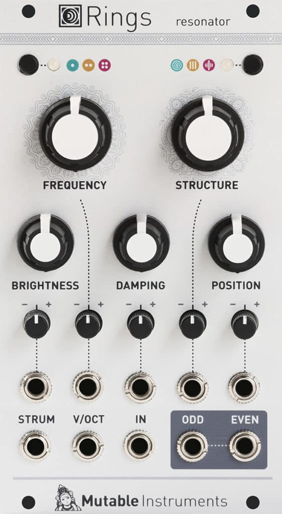 Mutable Instruments rings panel front