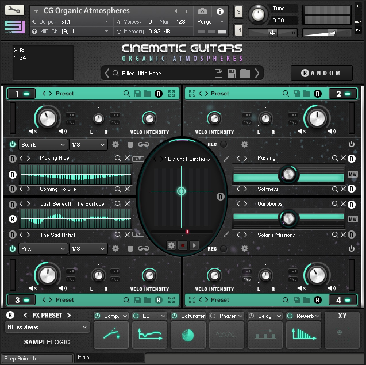 Cinematic Guitars Organic Atmospheres Review - A Cinematic Atmosphere Collection by Sample Logic 31 CINEMATIC GUITARS Organic Atmospheres XY Featured