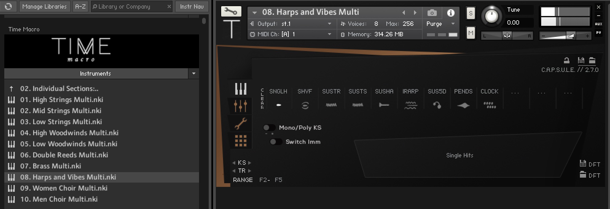 TIME macro by Orchestral Tools Review Harps and Vibes