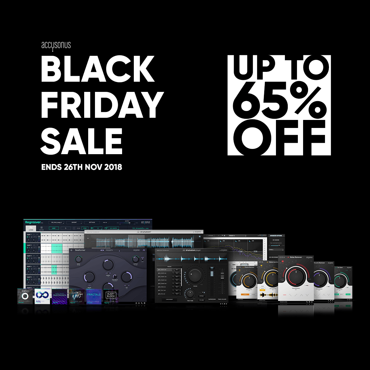 Accusonus Black Friday Sale 2018 - up to 65% off
