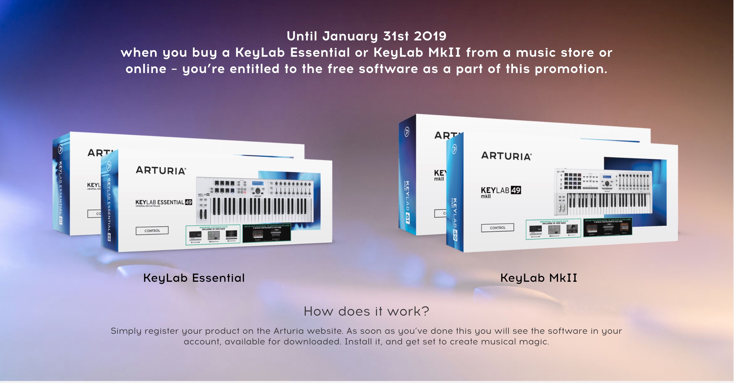 Arturia announce ART OF KEYS special offer for Arturia KeyLab range