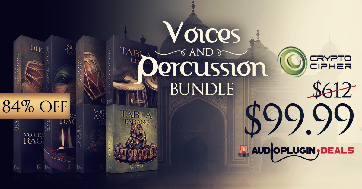Get 84% off Voices and Percussion Bundle by Crypto Cipher!