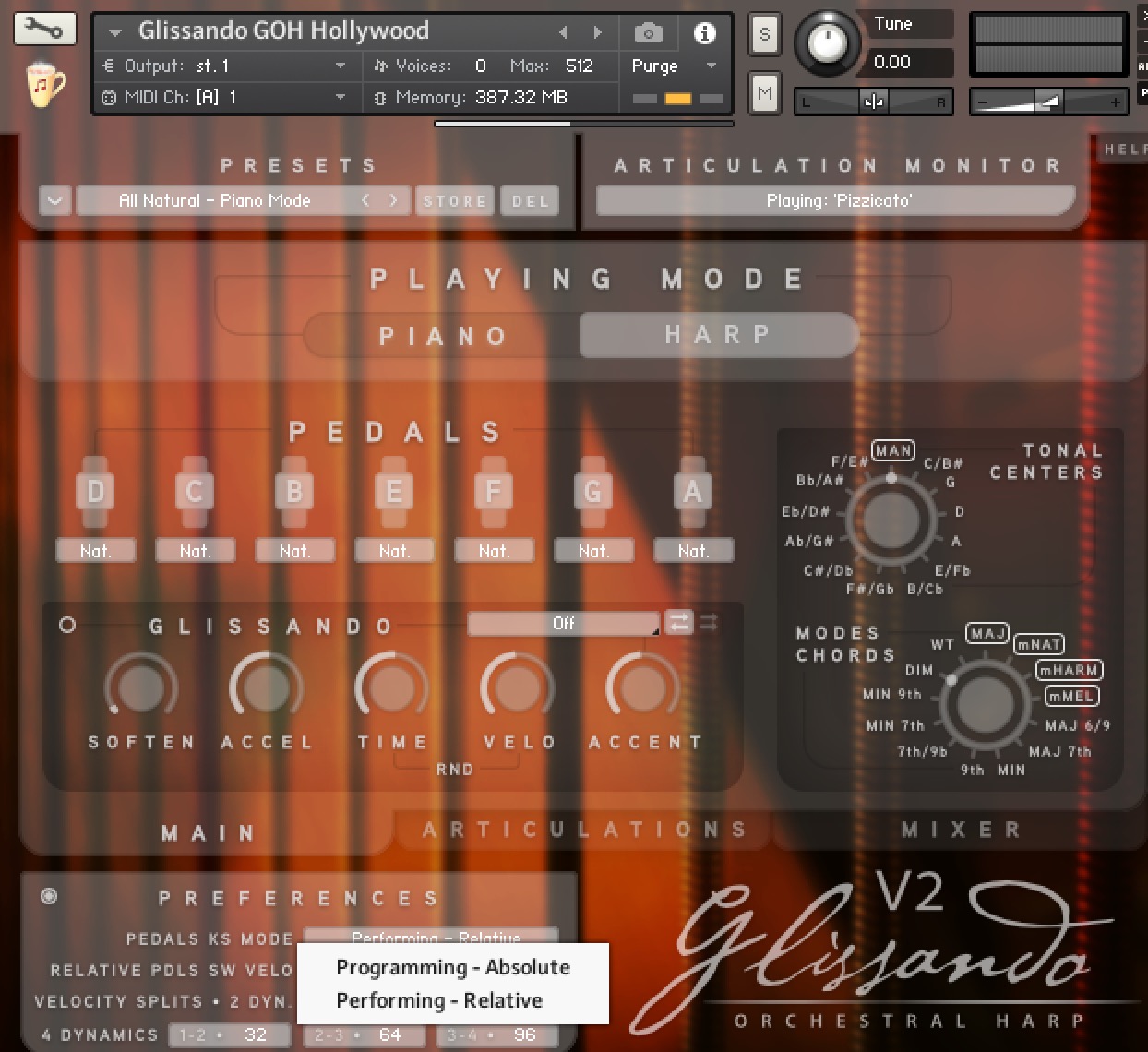 Glissando Orchestral Harp Harp Mode StrongMocha