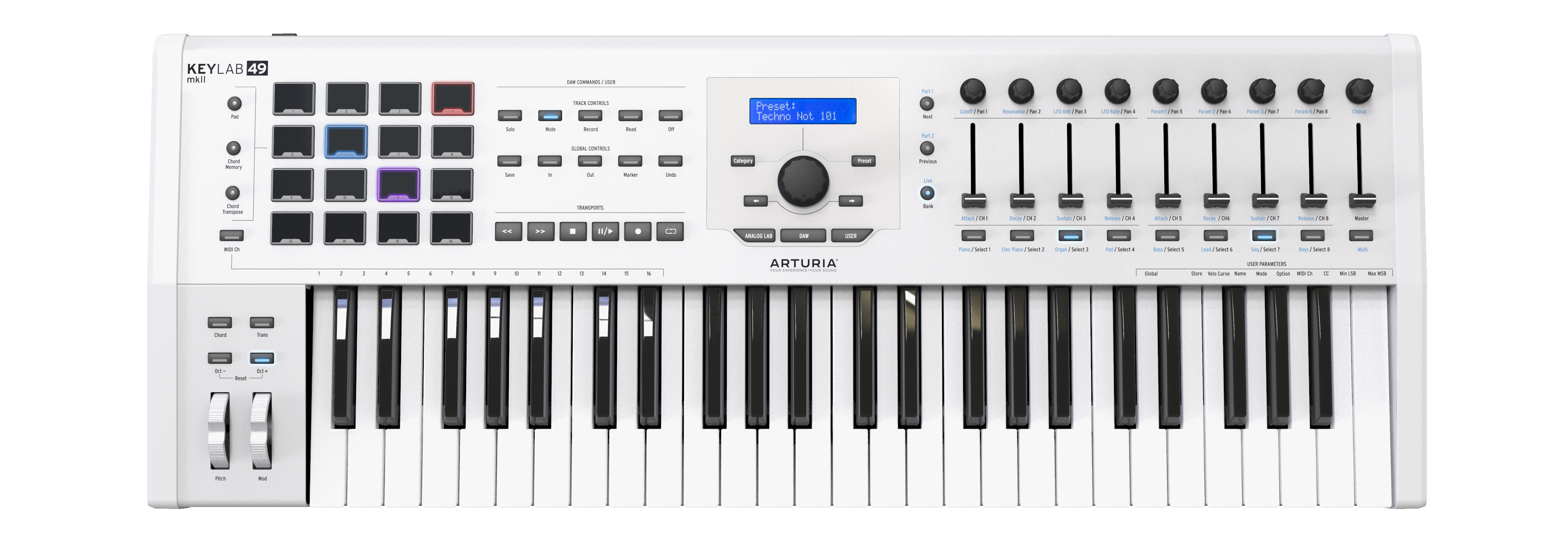 KeyLab mkII 49 WHITE Front