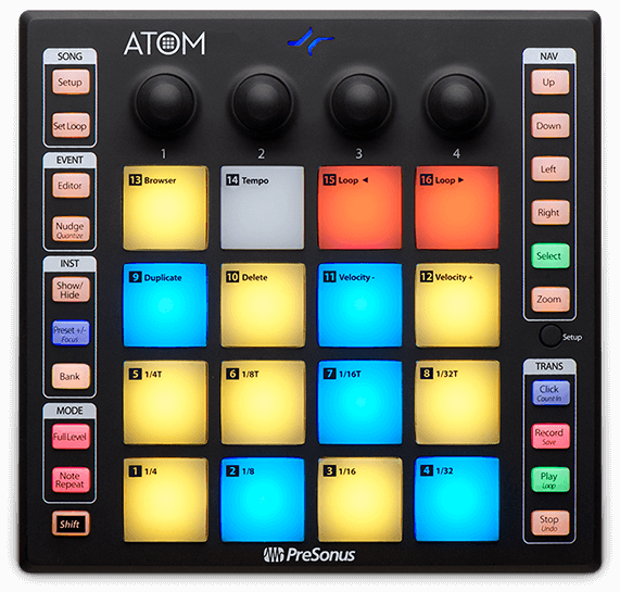 ATOM Review – Production and Performance Pad Controller by PreSonus