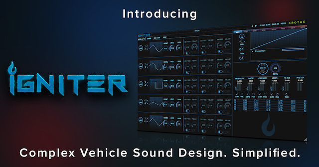 Igniter a Complex Vehicle Sound Design by Krotos Audio Released