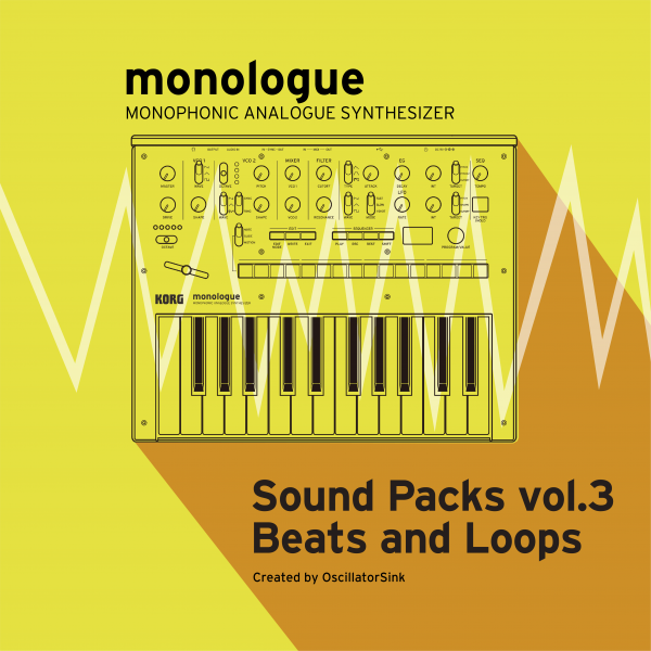 KORG's releases monologue/Sound packs vol.3 "Beats and Loops"