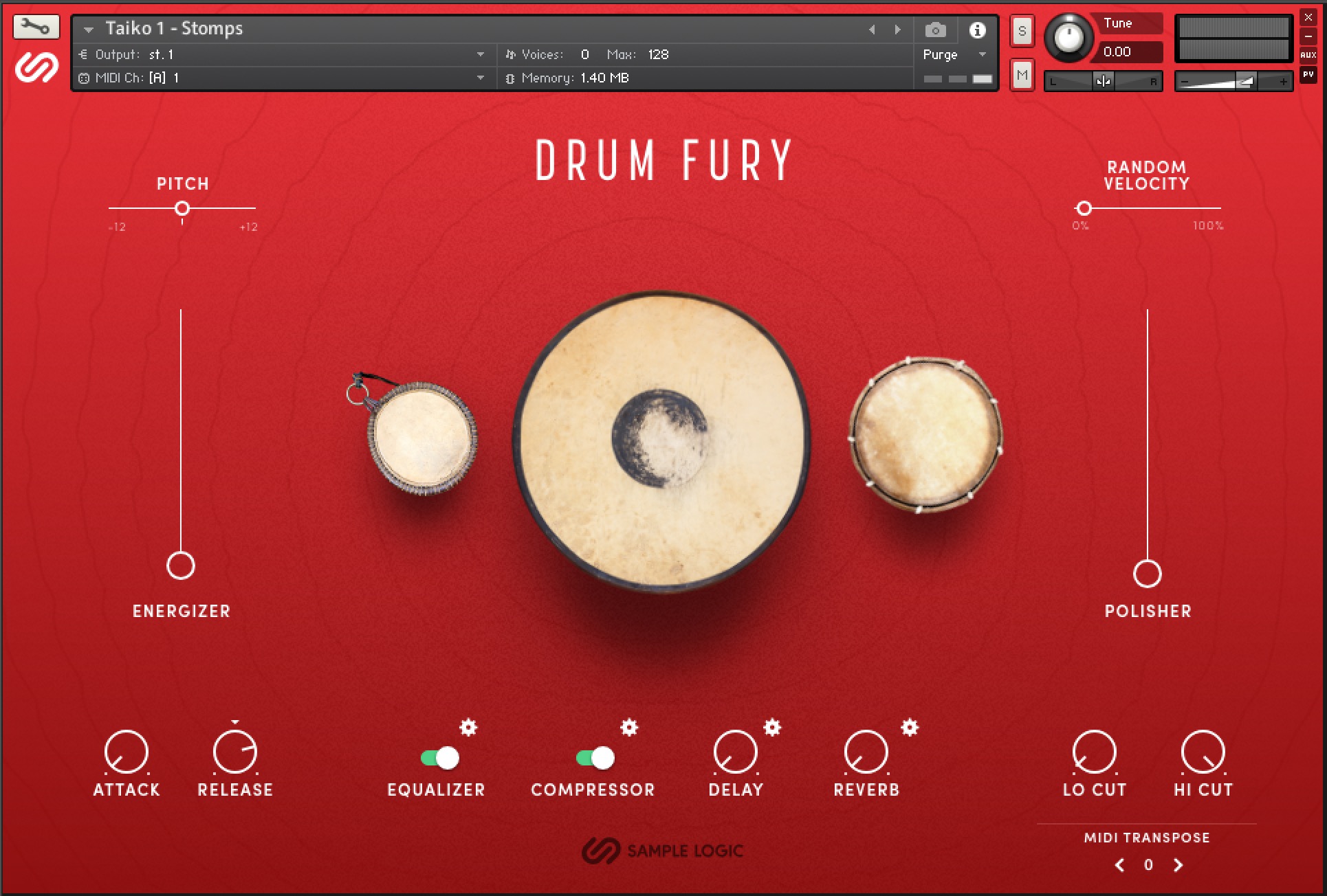 DRUM FURY Review - APOCALYPTIC DRUMS by Sample Logic 44 DRUM FURY Taiko Stromps